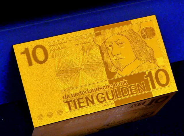★★ Pays Bas / Netherlands : Billet Polymer  " Or " Du 10 Gulden ★★