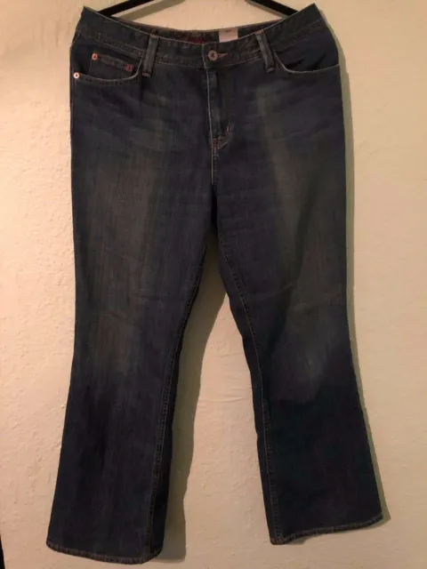 Pantalon femme en denim premium Eddie Bauer en jean taille 10s coupe bottée naturelle