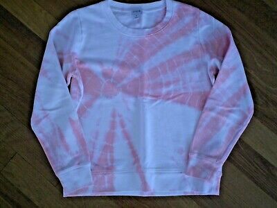 J Crew Girls Sweat Shirt White/Pink Size-Small - Excellent Condition