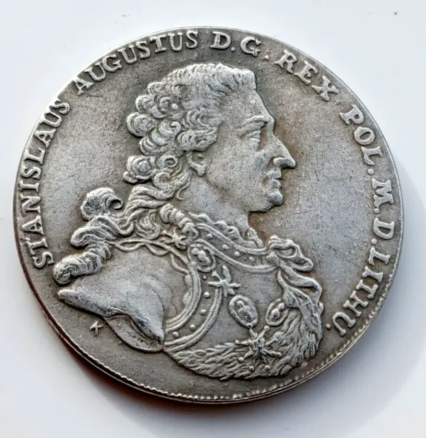 Poland - 1766 Thaler - Stanislav Augustus, Silver Plated,  Original Size