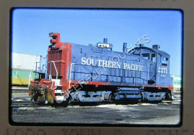 Original '89 Kodachrome Slide SP Southern Pacific 2271 SW1200 Houston, TX  32U51