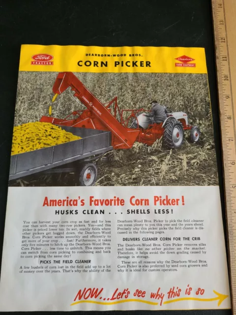 Vintage 1952 Dearborn Ford  Tractors Farm Equipment Brochure