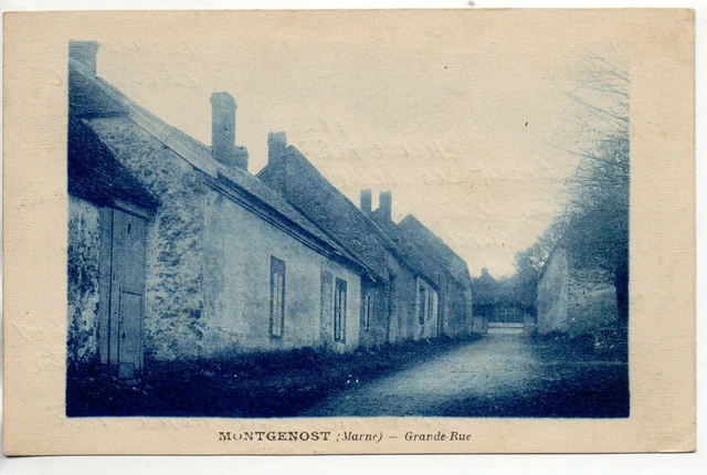 MONGENOST - Marne - CPA 51 - la grande rue