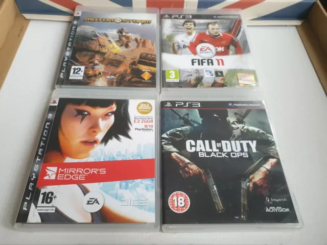 4 X PS3 Game Bundle. Mirrors Edge, CoD, Motorstorm, Fifa 11 (PlayStation 3, PAL)