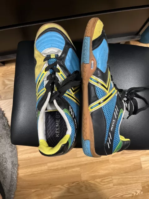 KELME STAR 360 Michelin Mens Leather Indoor Soccer Shoes Turquoise