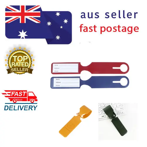 4Pcs PU LEATHER SUITCASE LUGGAGE TAGS Travel Accessories Name ID Address Tags