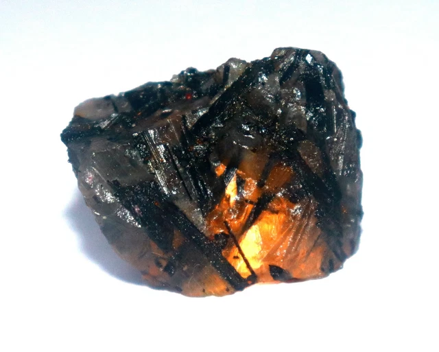 Naturel Terre Extrait Thérapeutique 235.80Ct Certifié Noir Rutile Quartz Gemme