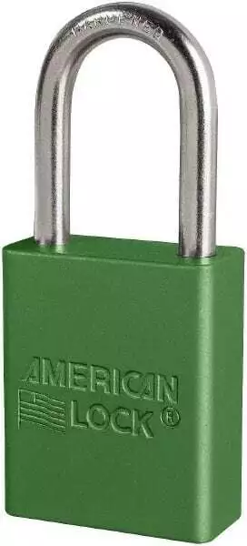 American Lock Keyed Different Retaining Key Lockout Padlock 1-1/2" Shackle Cl...