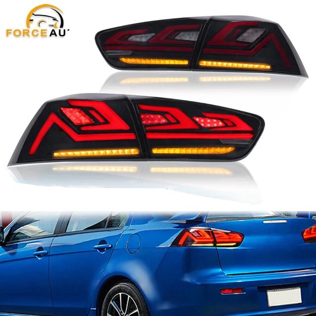 New Smoke LED Tail Light Rear Lamp For 08-17 Mitsubishi Lancer EX EVO X Sedan