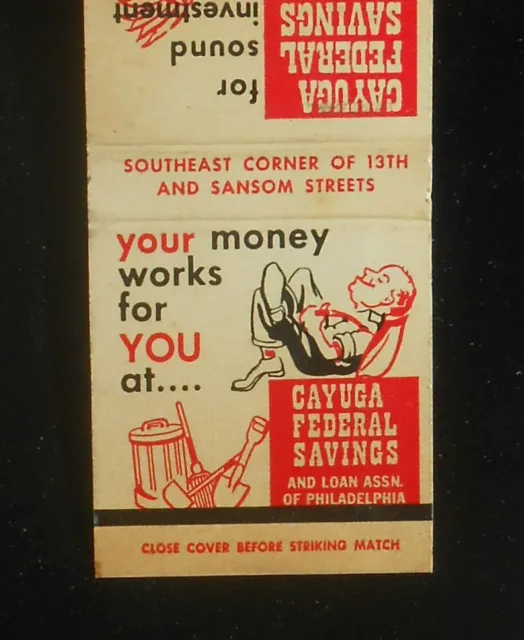1950s Cayuga Federal Savings 13th and Sansom Streets Indian Philadelphia PA MB