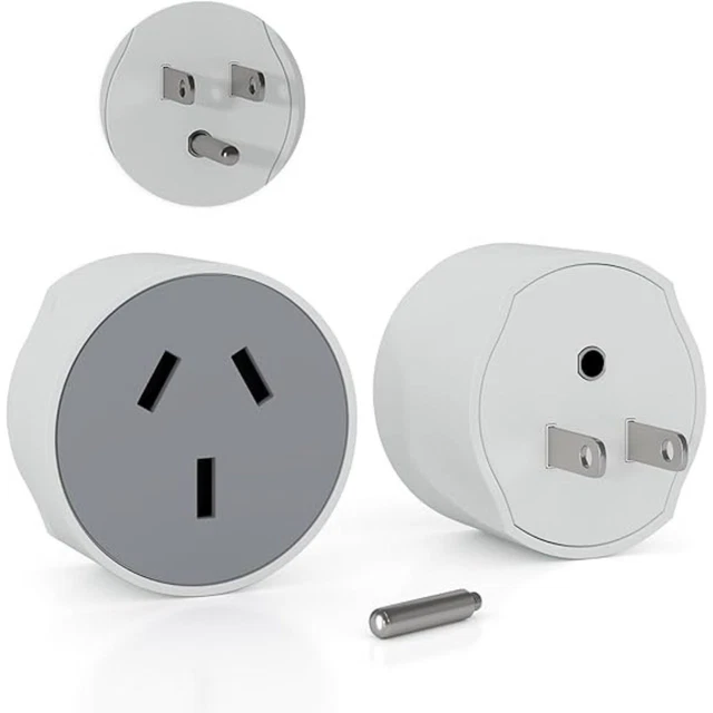 2PACK AU TO Type A B Travel Plug Adapter Removable Connector Power ...