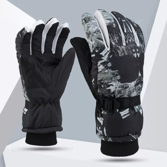 Winter Snowboard Ski Sport Gloves PU Leather Non-slip Touch Screen Waterproof