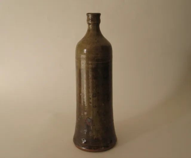 Vase bouteille en grès pyrité de Guy Roland Marcy