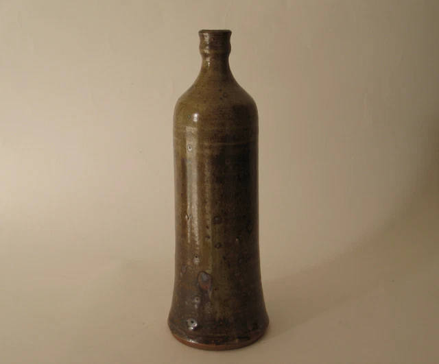 Vase bouteille en grès pyrité de Guy Roland Marcy