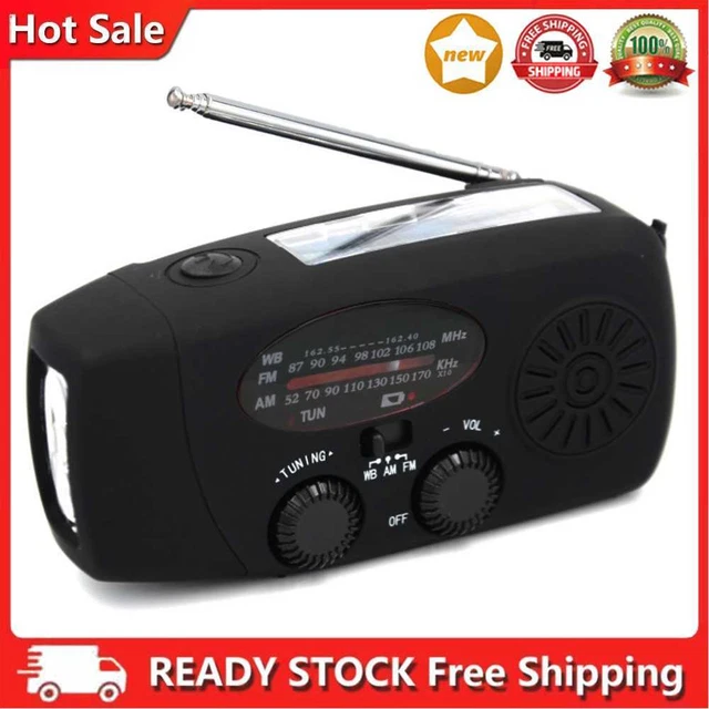 2000 mAh manovella wireless portatile multifunzione ricarica solare USB FM AM WB