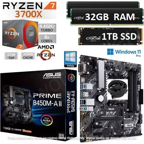 AMD RYZEN 7 3700X 32GB RAM 1TB SSD ASUS B450M A II Motherboard Bundle 399.00 PicClick UK