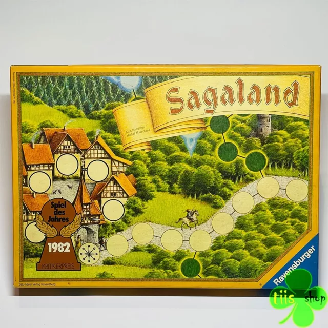 Sagaland Ravensburger 1981 Familienspiel altes Layout Komplett Neuwertig!