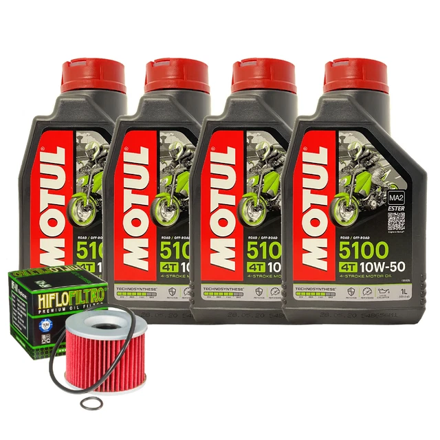 Huile Kit De Découpe Motul 5100 10W50 + Filtre Pour Kawasaki KZ1000 P24 Police
