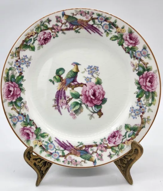 Johnson Brothers JB64 Pheasant Pink Camillia Bird Of Paradise Bread  Plate 6.5"