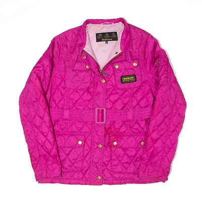 BARBOUR Flyweight International Quilted Jacket Pink Girls 14-15 Years