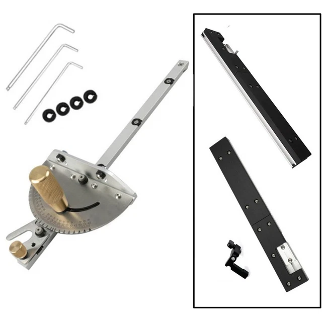 450mm Miter Gauge With Track Stop Table Saw/Router Miter Gauge Sawing Assembly
