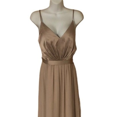 Vera Wang White Chiffon Maxi Bridesmaid Dress 4 Wedding Bridesmaid Occasion