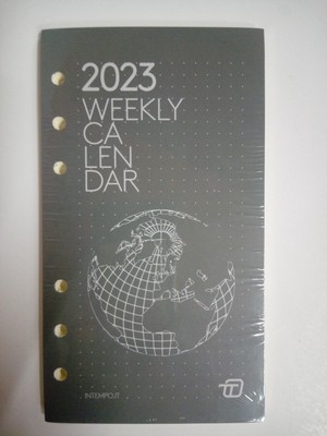 Agenda Intempo 2023 Ricambio Agenda Giornaliera 15x21 Fasciato Cartoncino Nero 005 