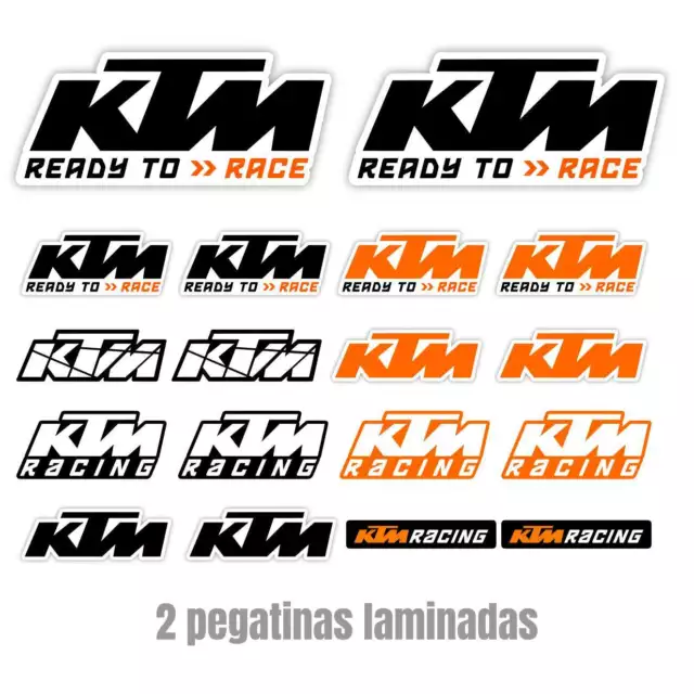 KTM PEGATINAS LOGOTIPO stickers vinilo moto motocross casco depósito dorsal  EUR 5,00 - PicClick FR