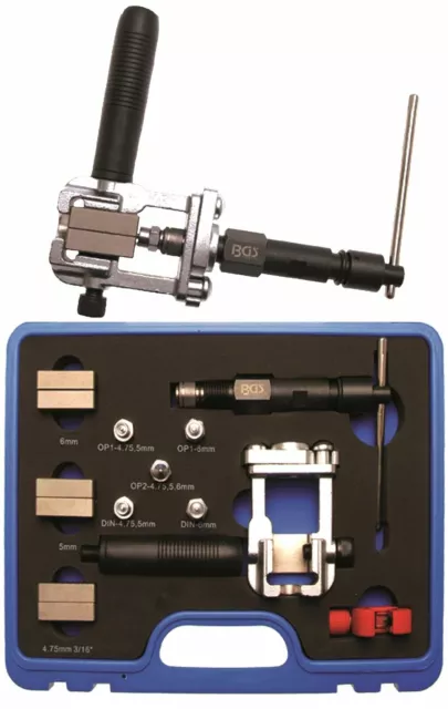 BGS Profi Hydraulisches Doppel Bördelgerät KFZ Bremsleitung bördeln inkl Adapter