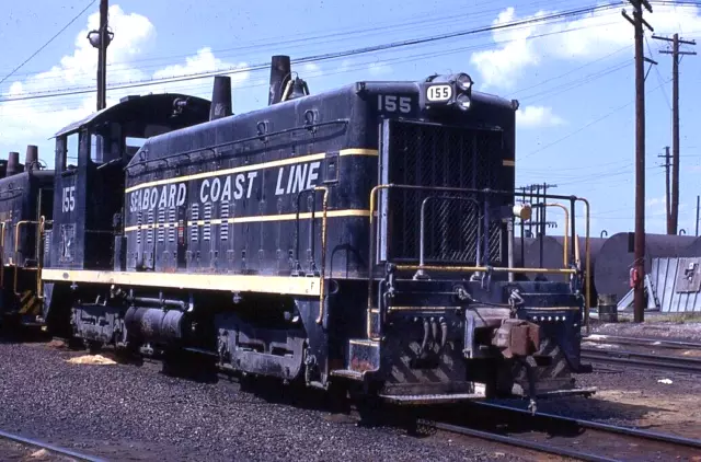ORIGINAL 1970 RAILROAD SLIDE SEABOARD COAST LINE 155 Atlanta GEORGIA x Atlantic