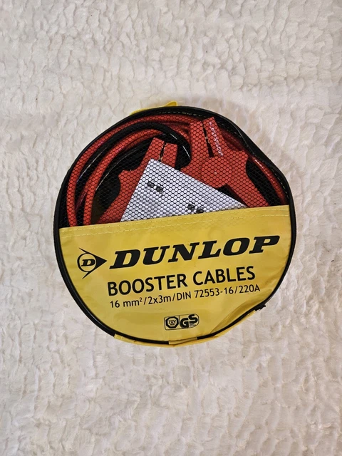 Câble d'aide au démarrage Dunlop voiture 16 mm² / 2 × 3m 4 Cosses De Batterie