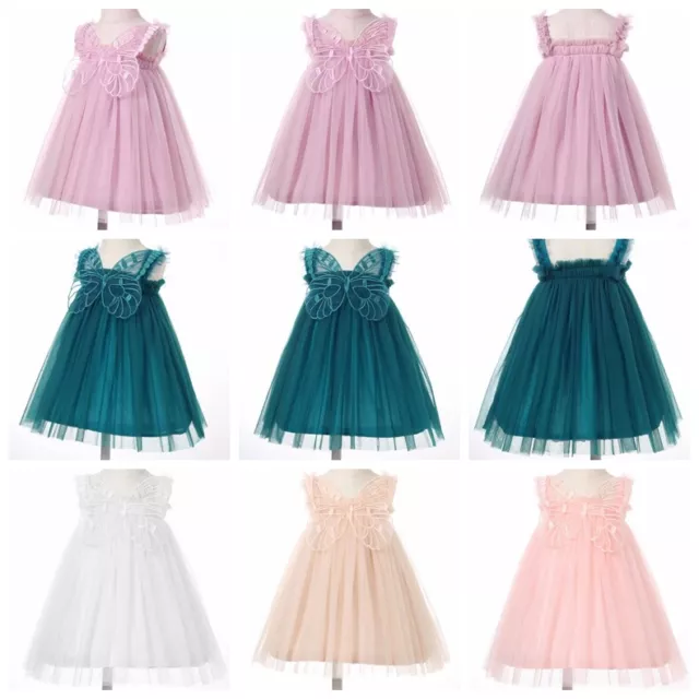 Baby Girl Princess Dress Mesh Sleeveless Party Skirt Wedding Flower Kids Costume