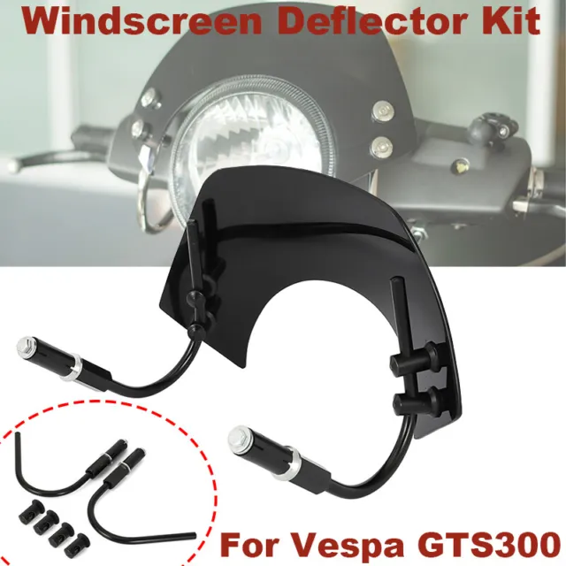 Windshield Windscreen Deflector Set For Piaggio Vespa GTS 125 300 GTS300 GTV 300