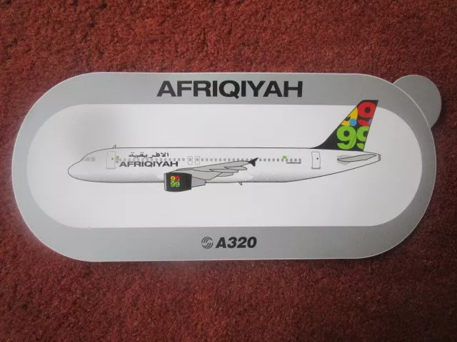 Autocollant Sticker Aufkleber Airbus A320 Afriqiyah Airline Libye