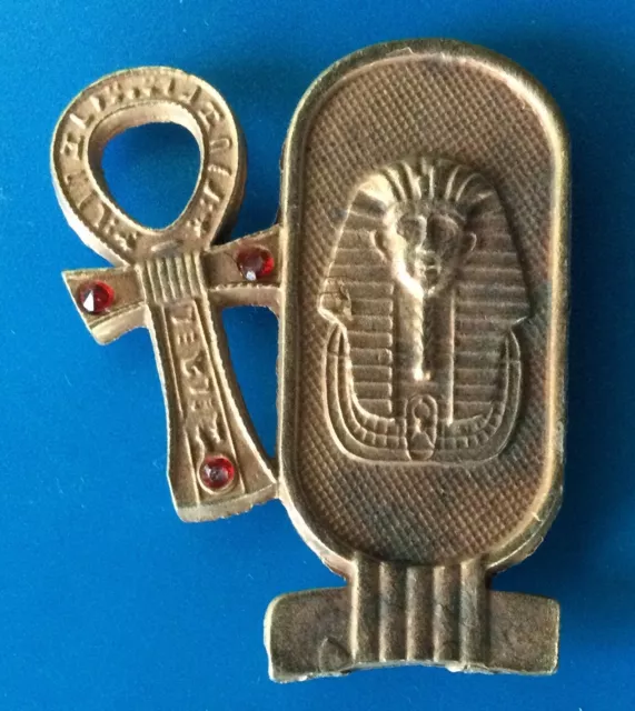 Next World Key Ancient Egypt Pharaoh Metal Fridge Magnet Souvenir, from Egypt