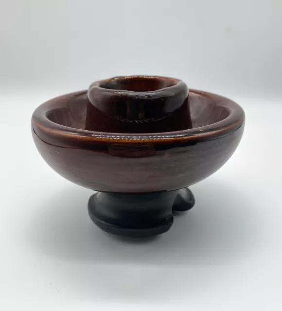 Vintage - Railroad 4" Large Pinco High Voltage Ceramic Porcelain Insulator Brown