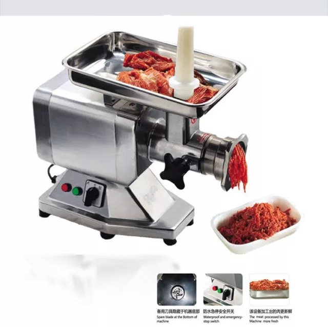 Heavy Duty Commercial Stainless Steel 1.5HP Electric Meat Grinder No#22 ETL/NSF
