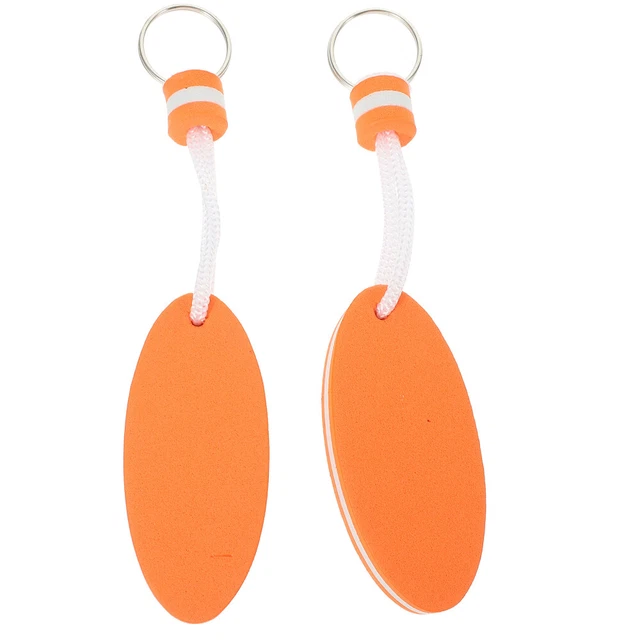 Porte-clés Flottant EVA Lot De 2 - Orange, Léger, Insubmersible - Pour Bateau, Kayak, Plage, Sports Nautiques - 13