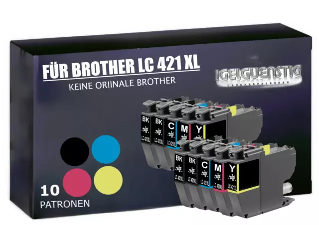 XXL Tinte Patronen kompatibel für Brother LC-421 XL MFC J1050 J1140 MFC J1010