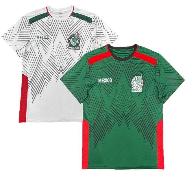UNISEX MEXICO NATIONAL Soccer Team Green White Red Sports Jersey Active