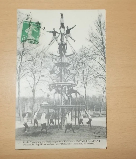 Cpa Carte Postale Ecole Militaire Gymnastique Escrime Pyramide Vers 1910