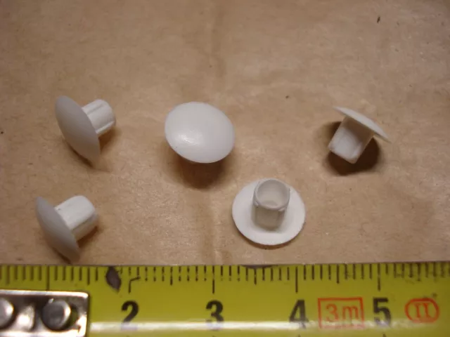 8 obturateurs / cache-trous Plastique Blanc ø12 mm