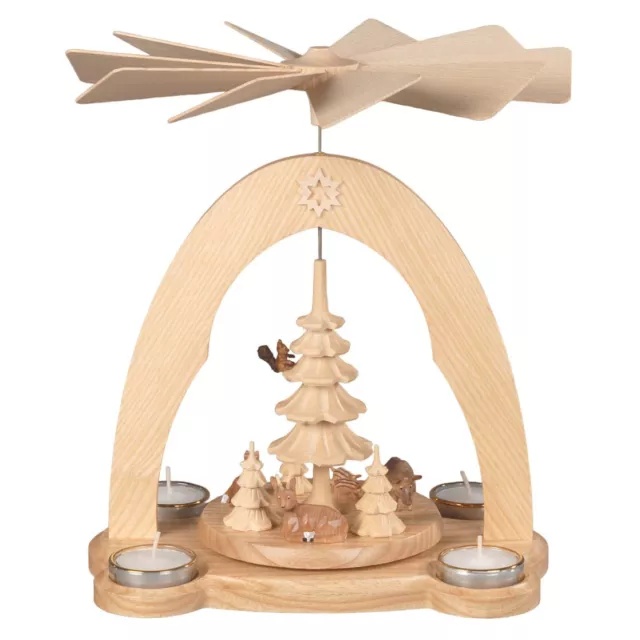 Natural Forest Tealight Pyramid - Single Tier