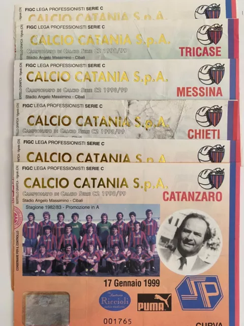 Football Ticket Biglietto Stadio Calcio Catania E Atletico Catania