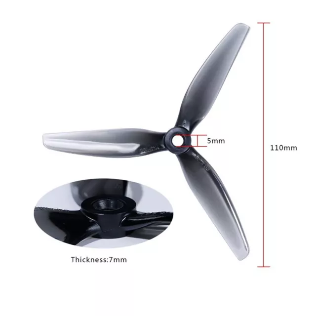 HQ Ethix S5 Prop 5X4X3 5040 5inch 3-Blade Propeller CW & CCW For POPO RC Drone 3