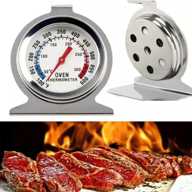 Oven Thermometer Stainless Steel Classic Stand Up Food Meat Temperature Gauge