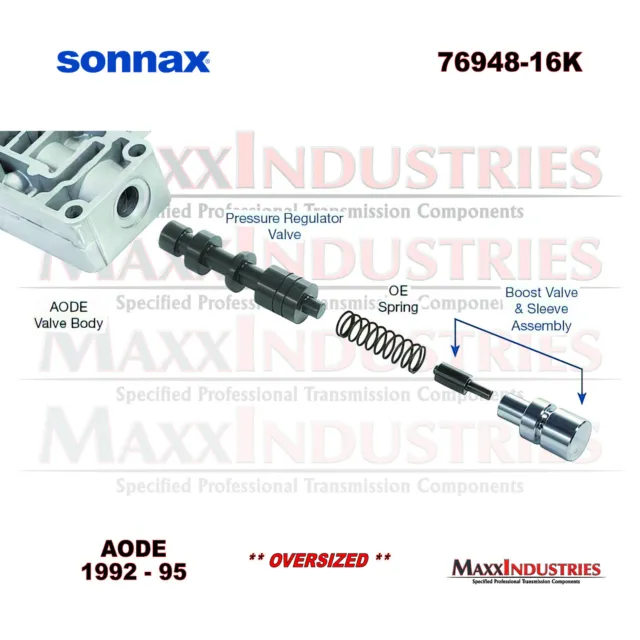 AODE Pressure Regulator & Boost Valve Kit -OVERSIZED- Sonnax 76948-16K 1991-1995