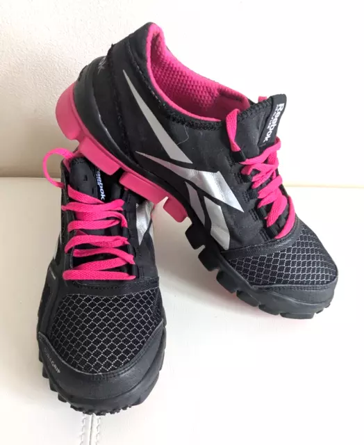 LADIES REEBOK BLACK Pink 3D Fuse Frame Duragrip Trainers Uk 4 7.99 PicClick UK