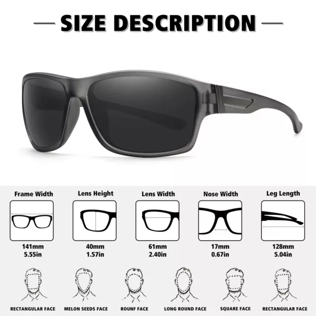 Men Polarized Sunglasses UV400 Glasses Fishing Sports Driving Cycling Eyewear 3