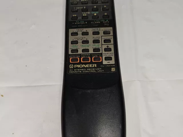 Pioneer CU-VSX105 Remote for CSX406 HTP100 HTP101 HTP200 HTP201 #RC-68 Works